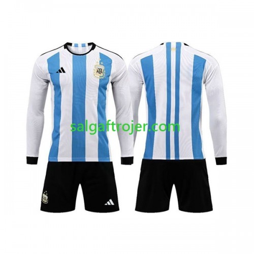 Argentina 3 Stars Fodboldtrøjer Børn Hjemmebanesæt World Cup 2022 Langærmet Argentina 3 Stars Fodboldtrøjer Børn Hjemmebanesæt World Cup 2022 Langærmet